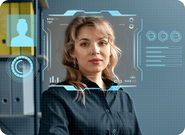 Facial verification technology overlay